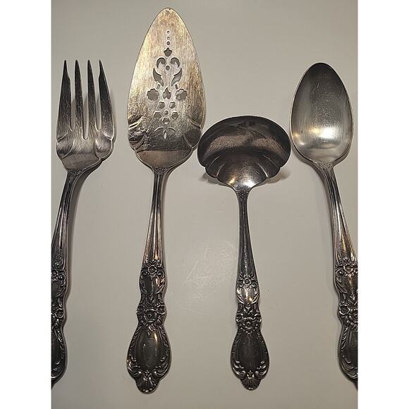 1847 Rogers Bros. HERITAGE Stainless IS Silverware Serving Set 7 Pcs Post 1940 - Picture 3 of 5